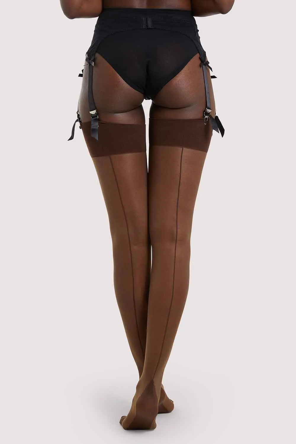 Seamed Stocking Dark Nude