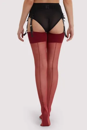 Seamed Stockings Merlot AUS 8 - 22