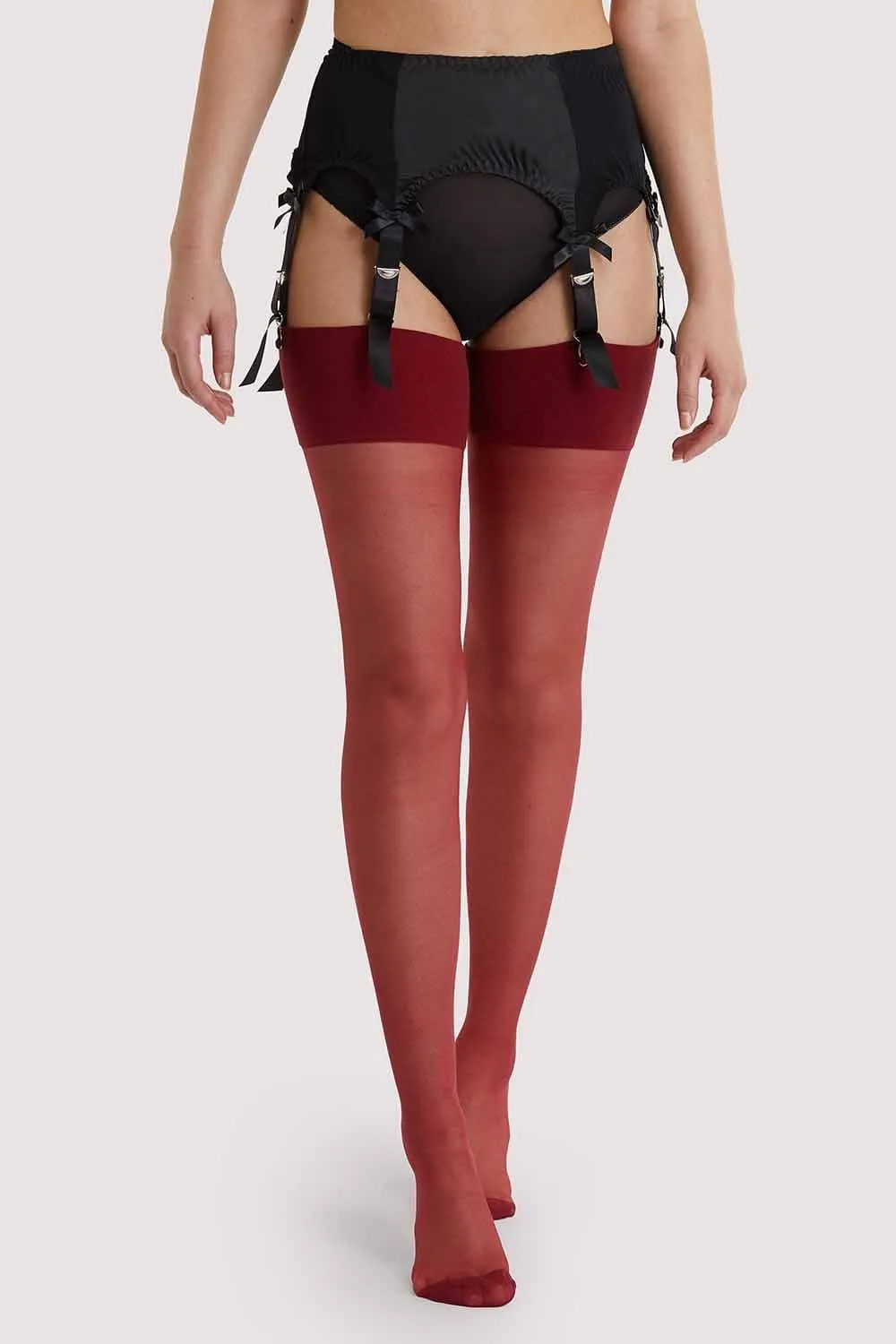 Seamed Stockings Merlot AUS 8 - 22