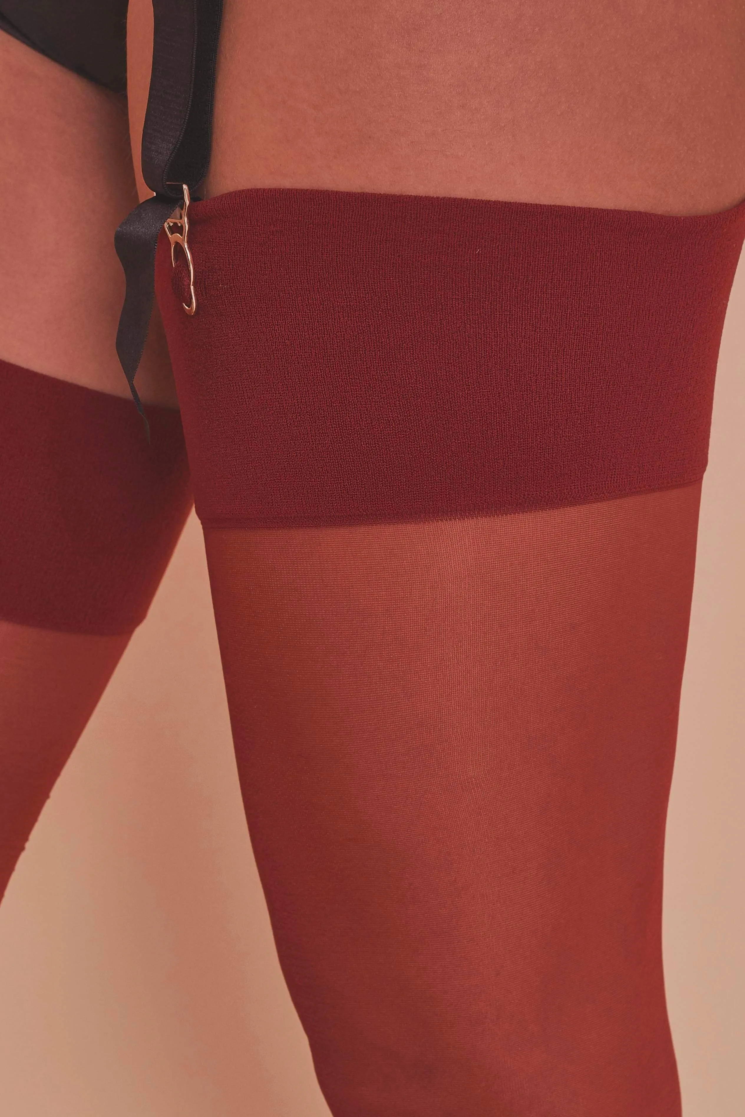 Seamed Stockings Merlot AUS 8 - 22
