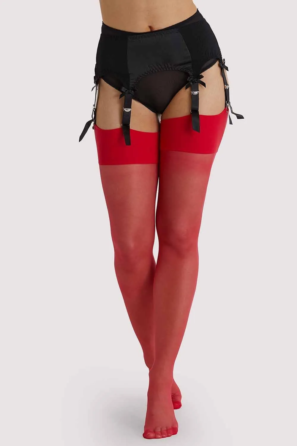Seamed Stockings Red AUS 8 - 22 Tall
