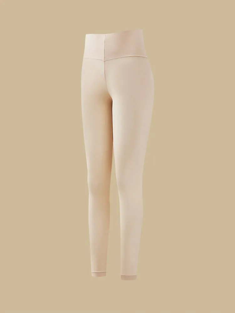 Seamless Black Warmth-Retaining Leggings