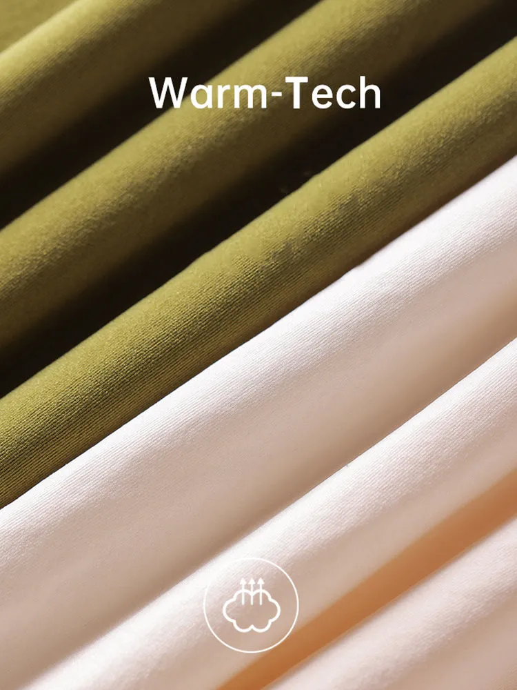 Seamless Black Warmth-Retaining Leggings
