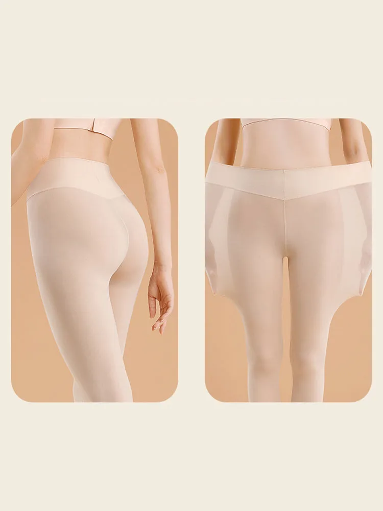 Seamless Black Warmth-Retaining Leggings