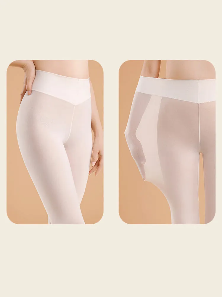 Seamless Black Warmth-Retaining Leggings