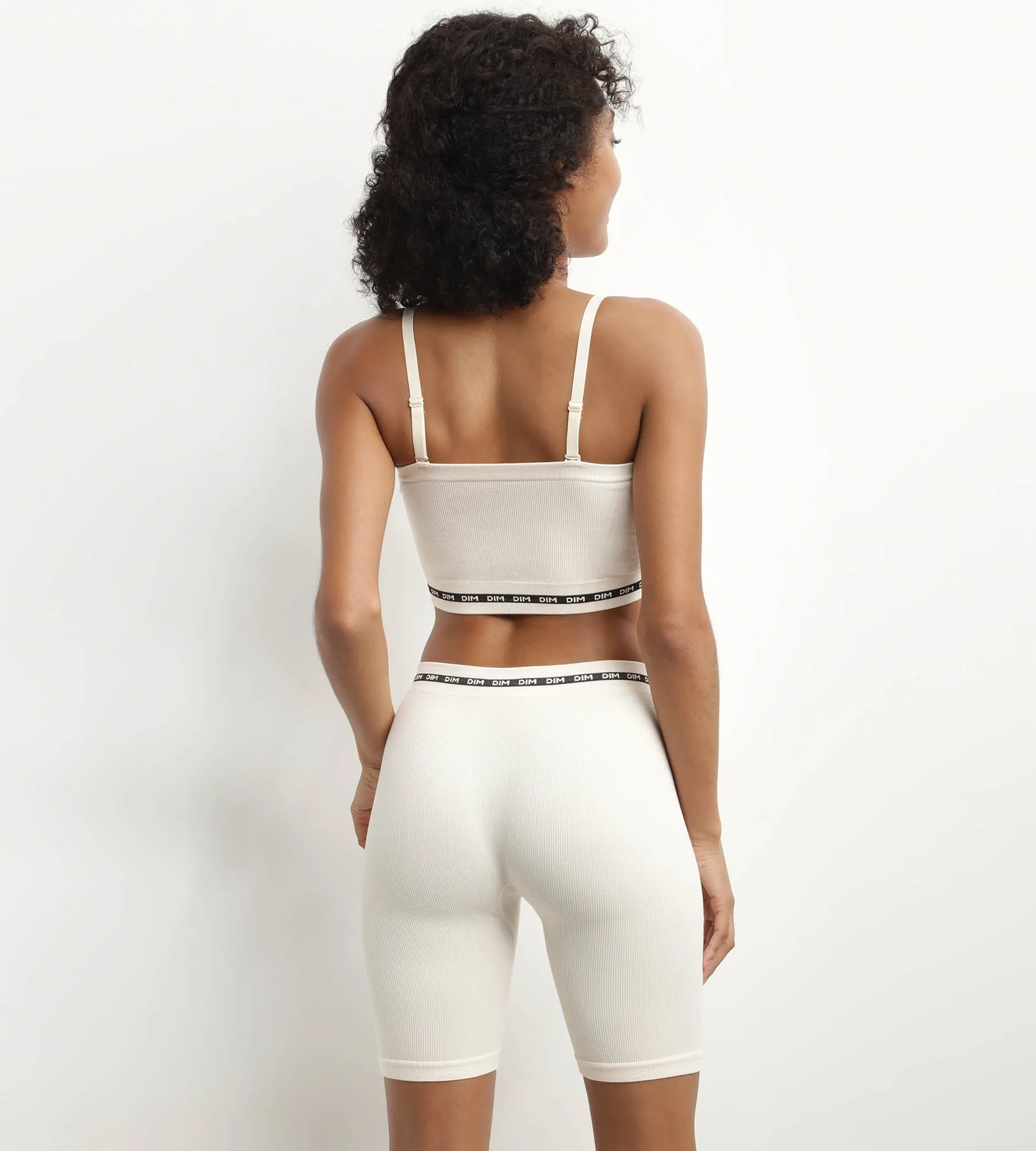 Soutien-gorge bandeau en modal polyamide Beige sans armature Dim Icons Seamless
