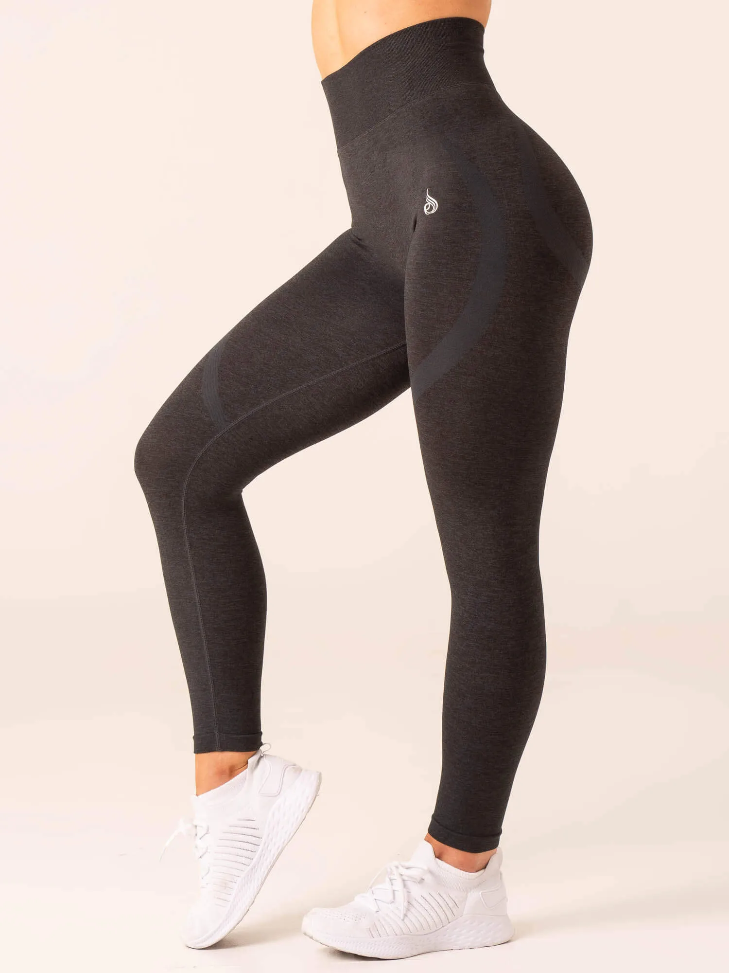 Staples Seamless Leggings - Black Marl