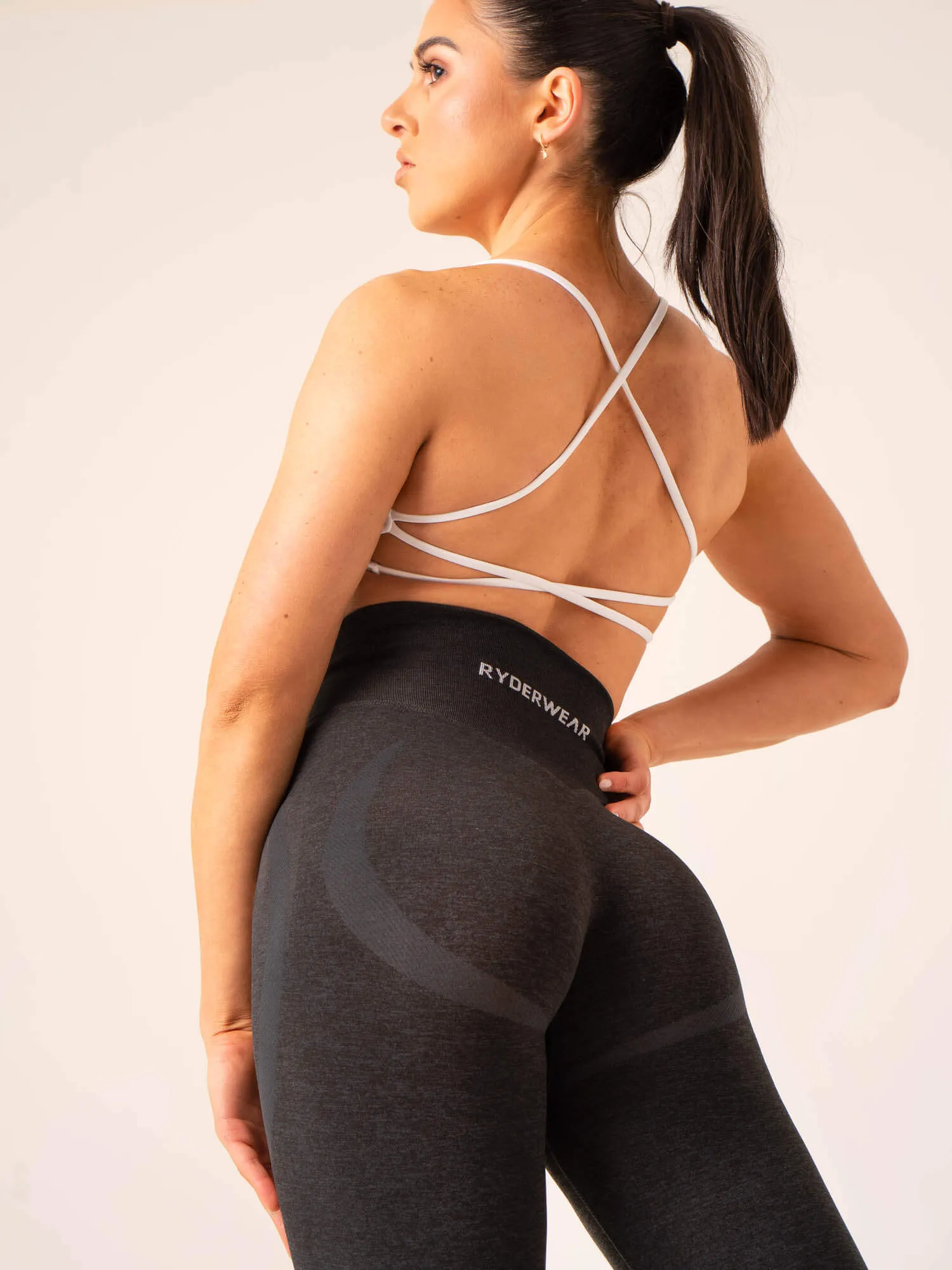 Staples Seamless Leggings - Black Marl