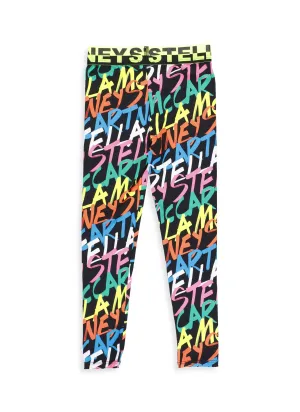 Stella McCartney Kids Allover Logo Printed Leggings