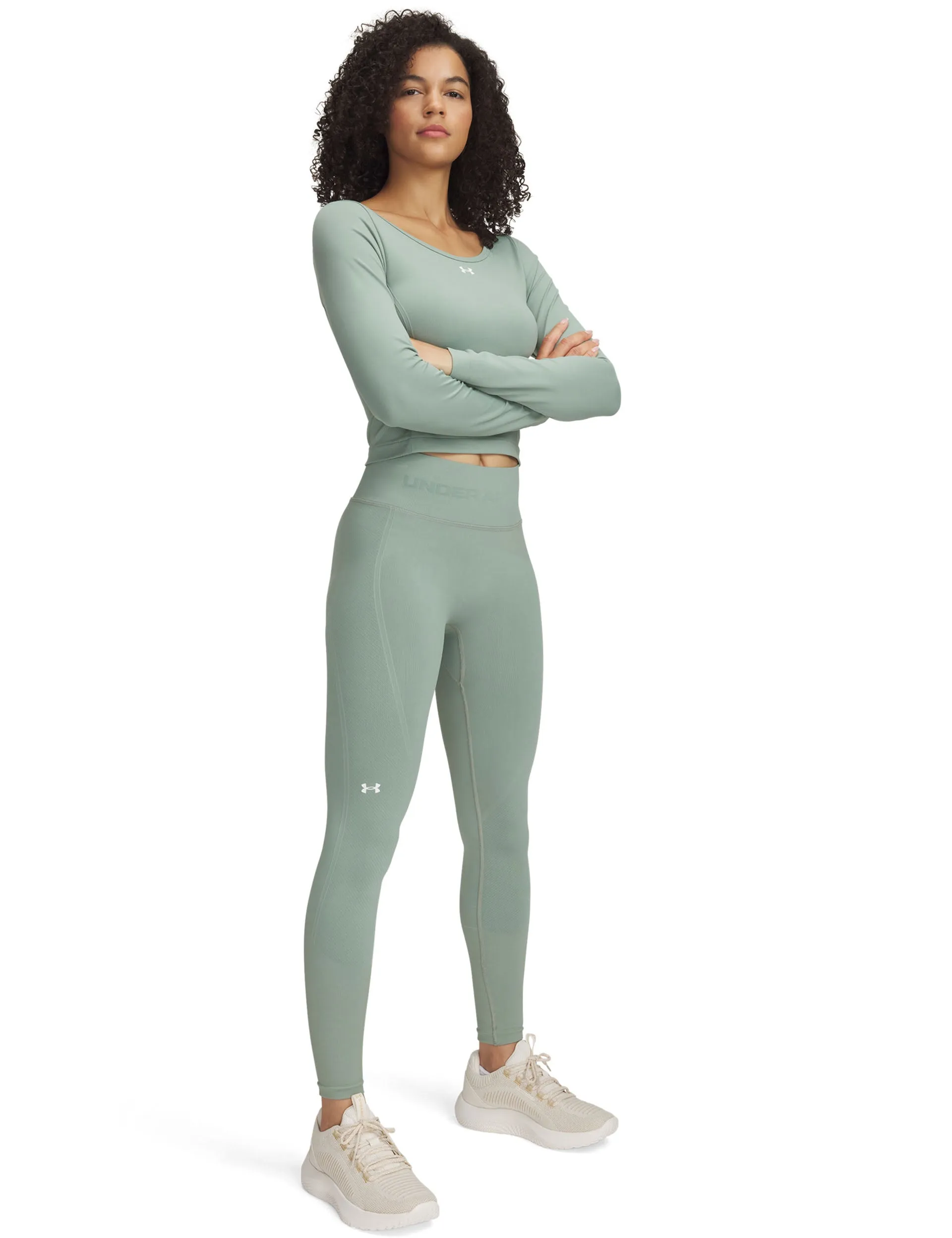 Train Seamless Leggings - Silica Green/White