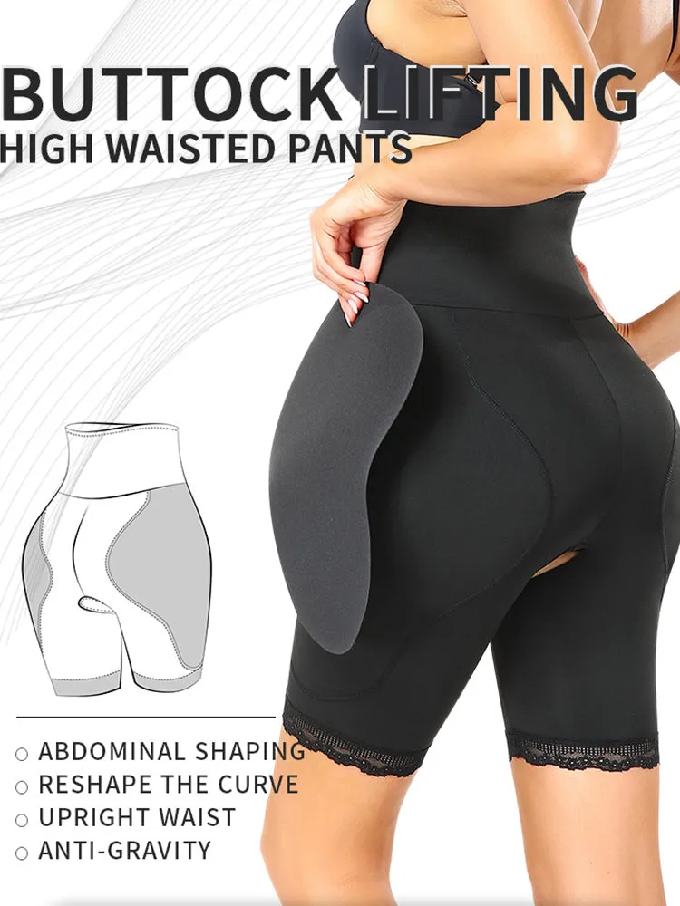 Tummy Control Hip Enhance Tights Shaperwear with Removable Padding