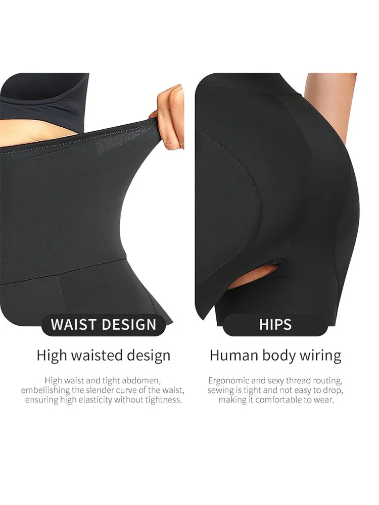 Tummy Control Hip Enhance Tights Shaperwear with Removable Padding