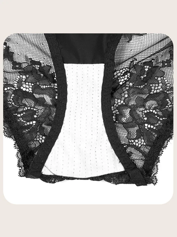 Tummy Control Lace High Waist Tights Hourglass Shapewear