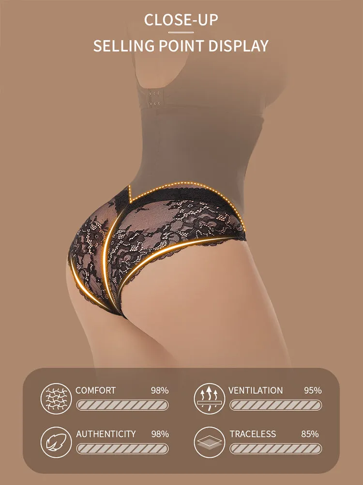 Tummy Control Lace High Waist Tights Hourglass Shapewear
