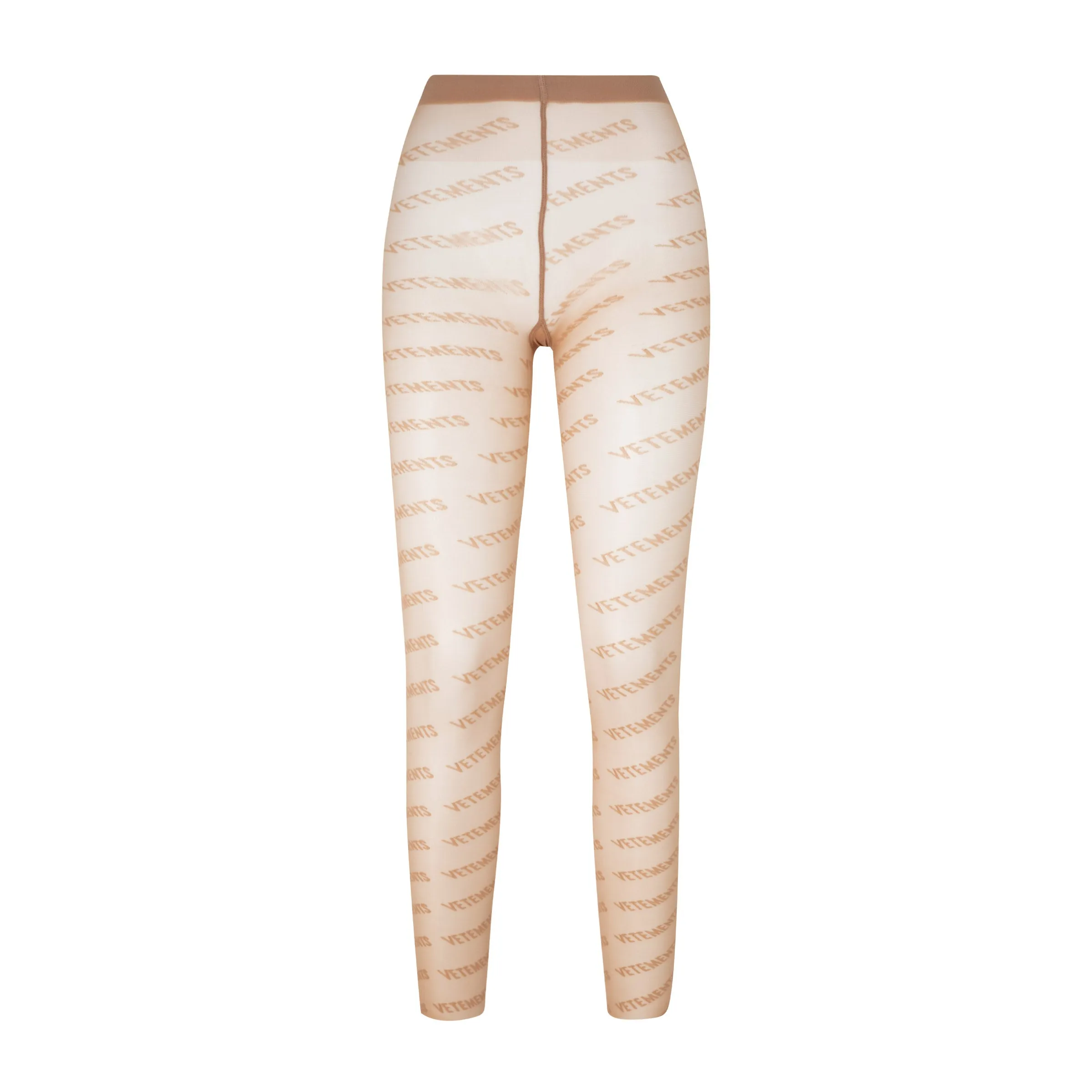 Vetements All-Over Logo Printed Mesh Tights