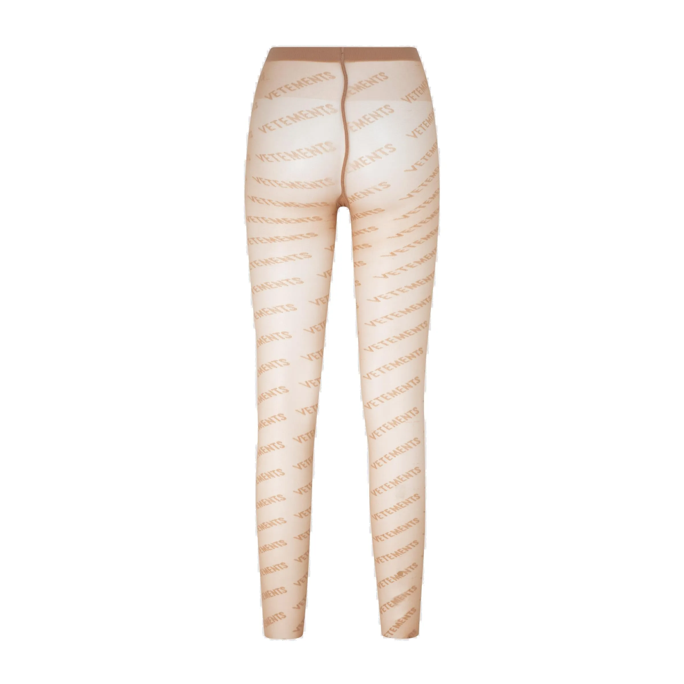Vetements All-Over Logo Printed Mesh Tights