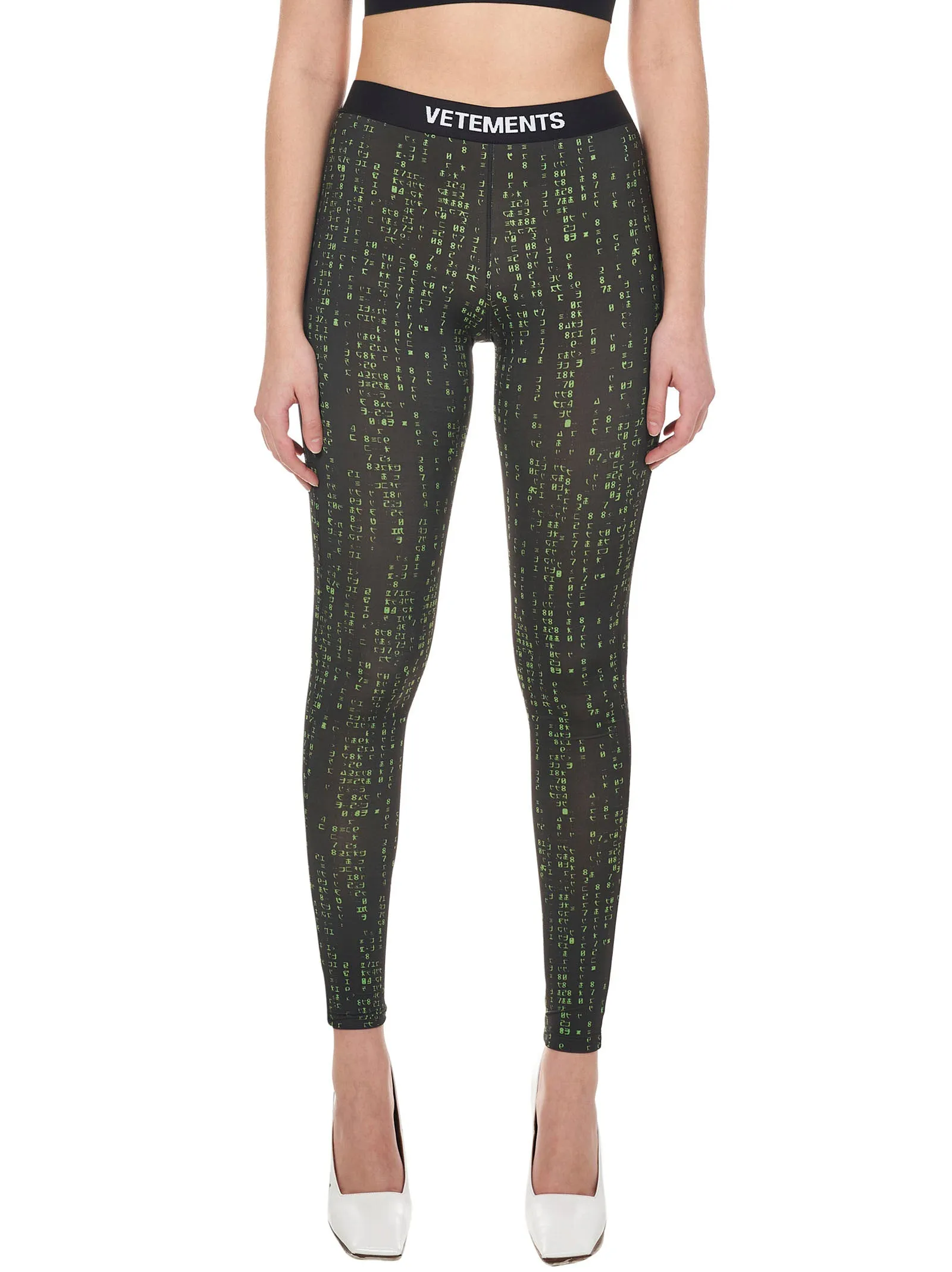 Vetements Code Printed Leggings