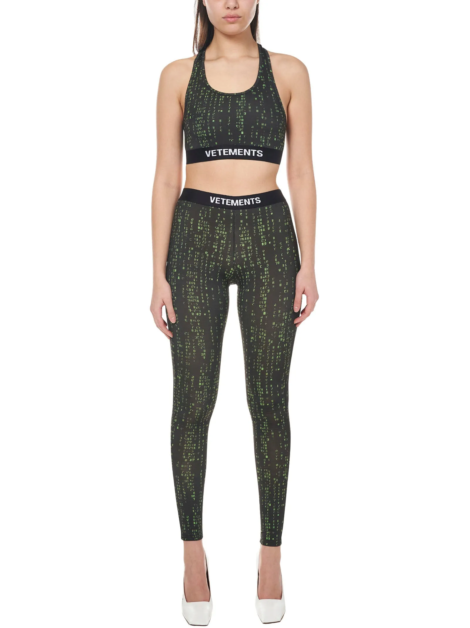 Vetements Code Printed Leggings