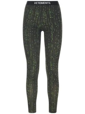 Vetements Code Printed Leggings
