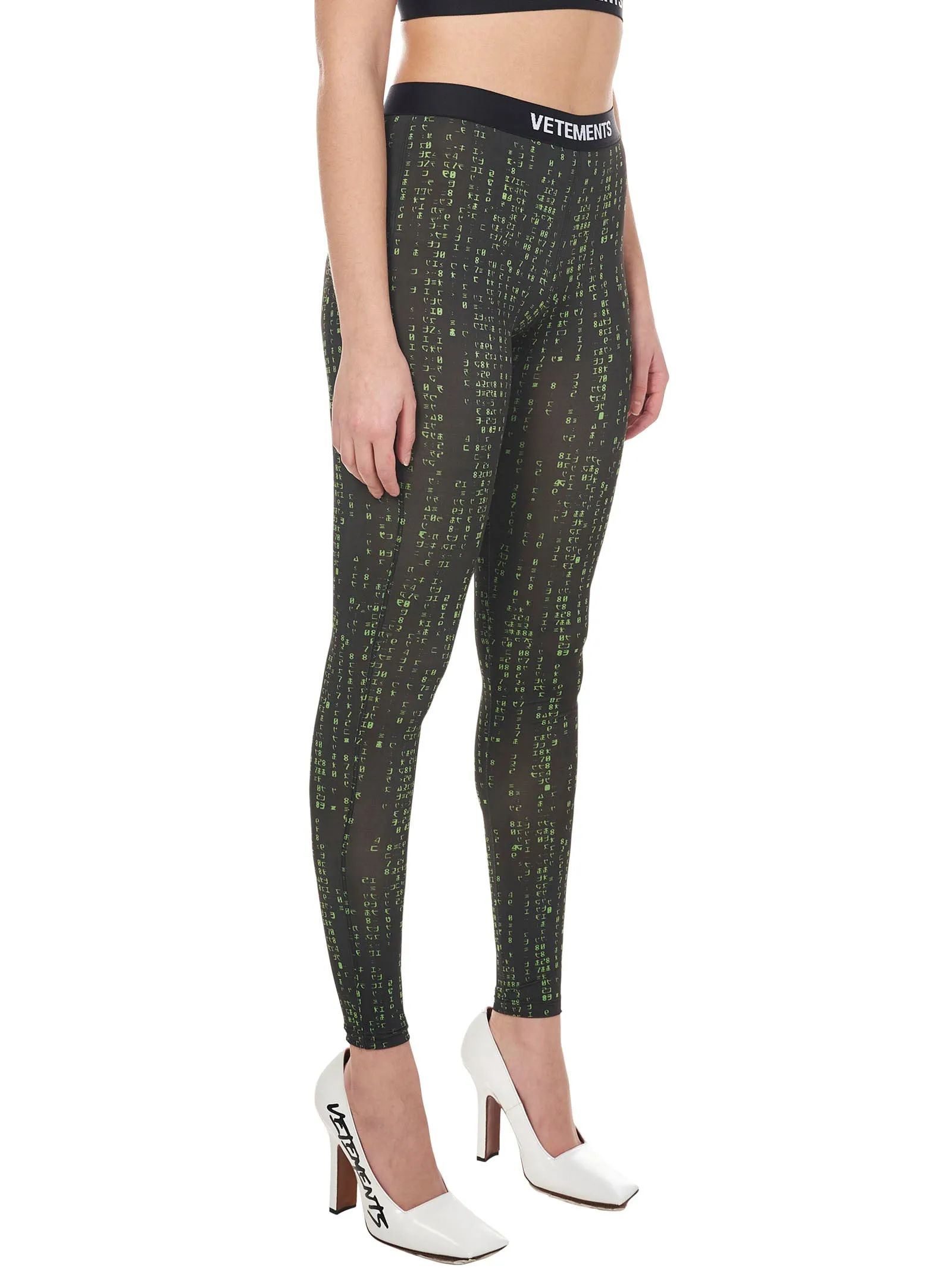 Vetements Code Printed Leggings