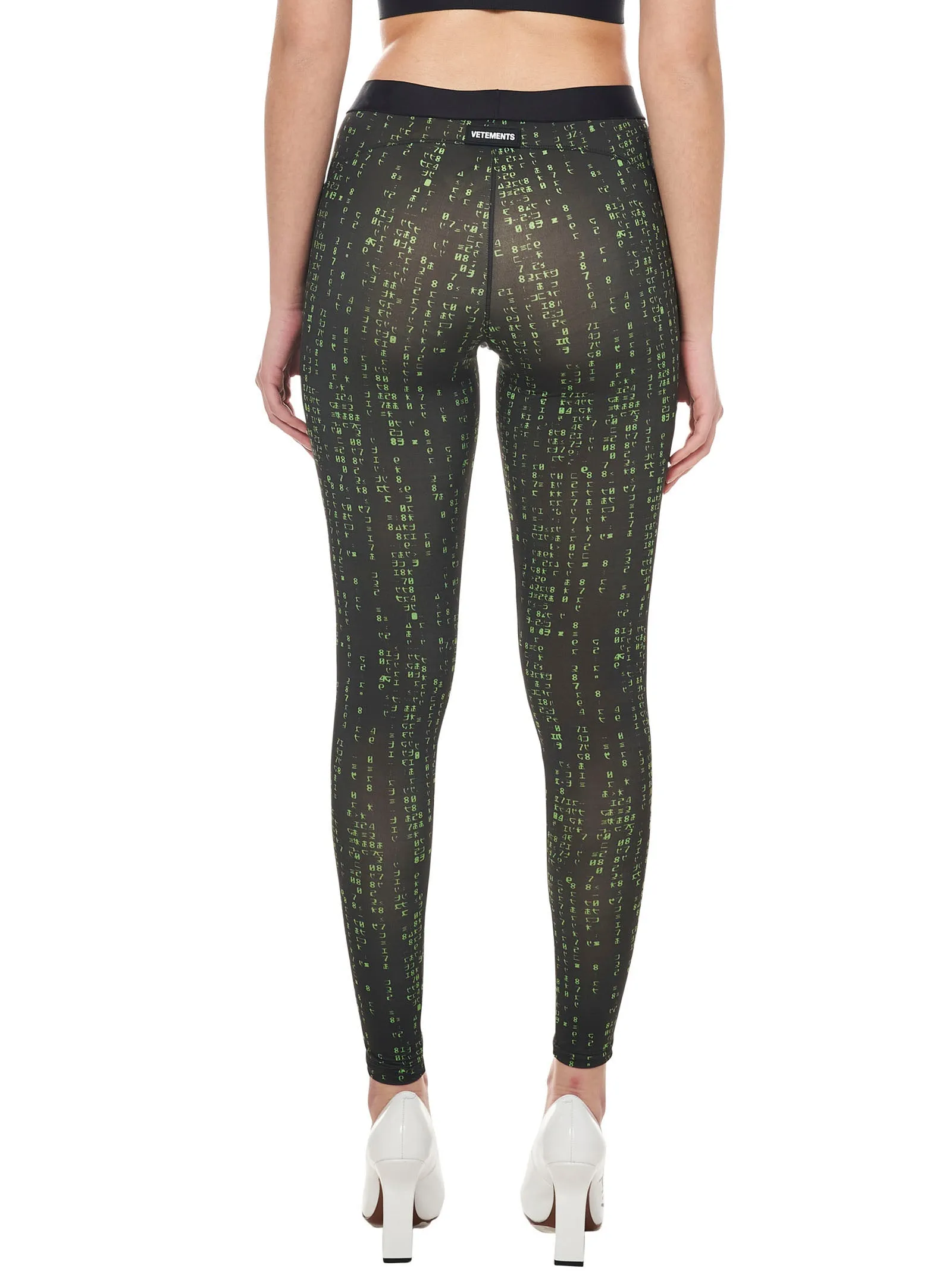 Vetements Code Printed Leggings