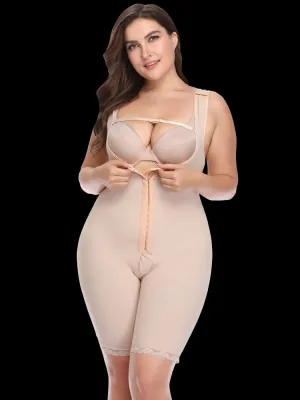 Women Back Support Tummy Control Open Bust Thigh Body Shaper