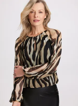 Zebra Print Blouse